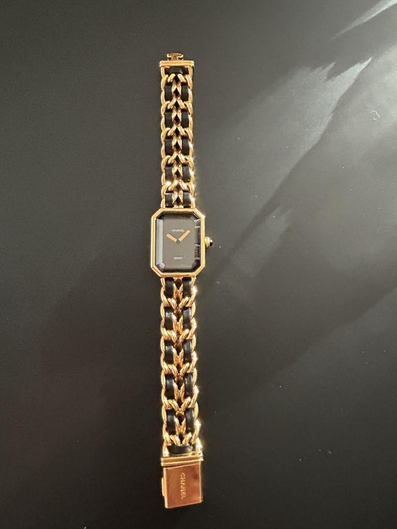 シャネル CHANEL プルミエール レディース 腕時計 ブラック ゴールド
