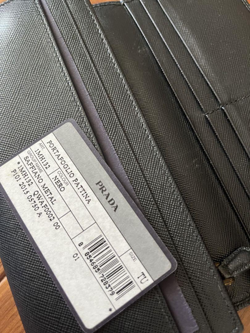 本物　プラダ PRADA サフィアーノ 長財布 1MH132 黒　美品