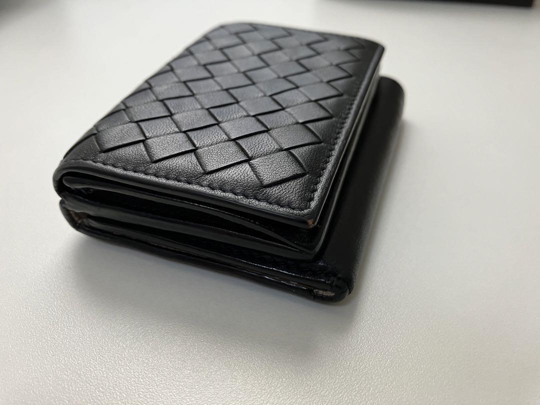 Bottega Veneta 3つ折り財布 イントレチャート 黒 保存袋付き