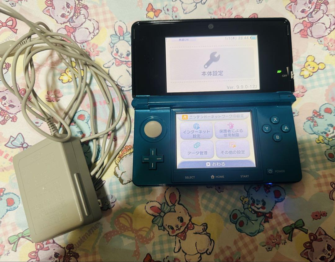 ニンテンドー3DS本体 アクアブルー 充電器・SDカード付き - メルカリ