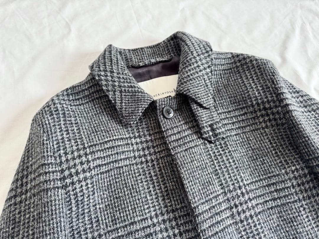 MACKINTOSH チェスターコート グレンチェック 38 ウール ツイード MACKINTOSH チェスターコート グレンチェック 38 ウール ツイード