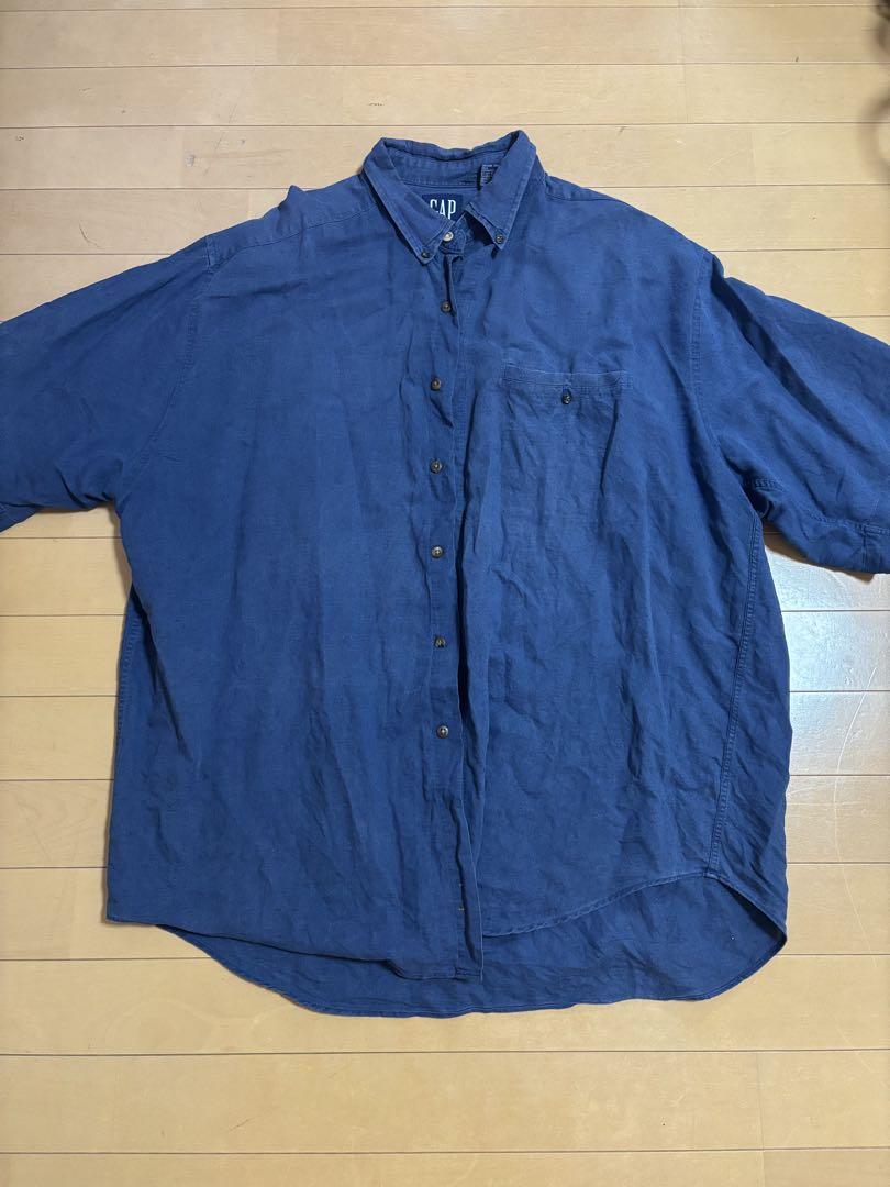 【90s】OLD GAP 半袖　リネンシャツ