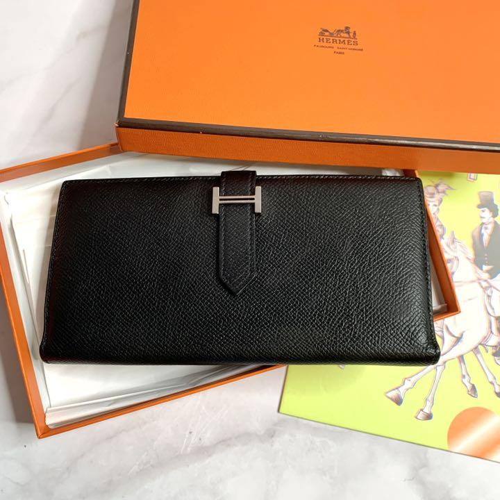 ブラック系憧れ 【プラム様専用】HERMES エルメス ベアンスフレ マチあり 長財布 小物ブラック系-WWW.MARENGOEF.COM