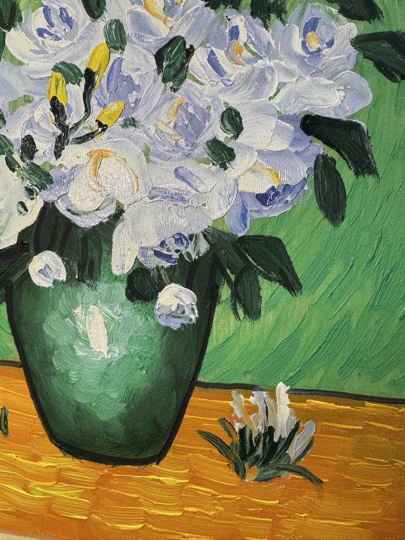 フィンセント・ファン・ゴッホ 花瓶のバラ　絵画　油彩画 肉筆　G08