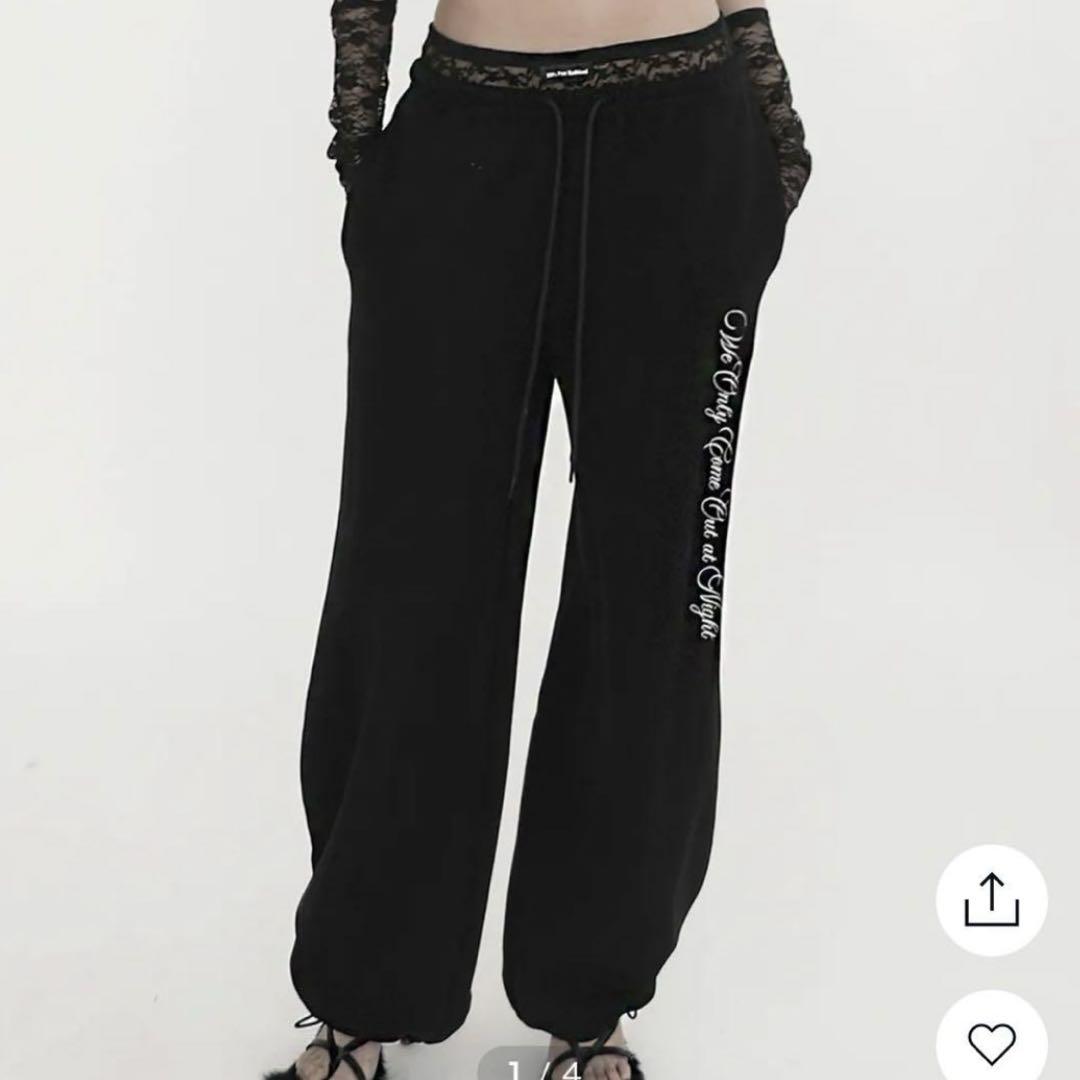 badblood pure lace trim jogger スウェットパンツ