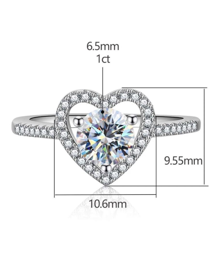 ブランド通販 可愛さと輝きで話題沸騰】モアサナイト1ct シルバー925リング アクセサリー