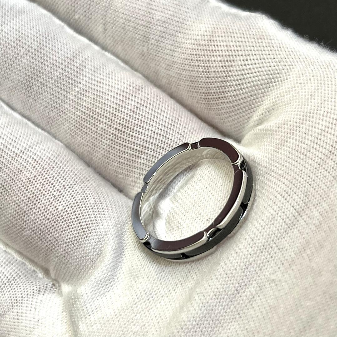 新品仕上済★美品シャネルK18WGウルトラリング 指輪ブラック 黒定価約35万円 新品仕上済☆美品シャネルK18WGウルトラリング 指輪ブラック 黒定価約35