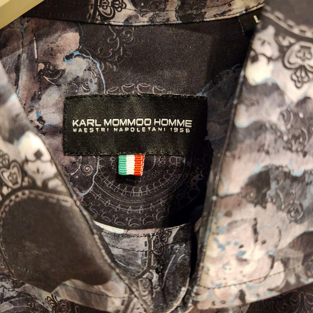 イタリアブランド KARL MOMMOO フラワープリント長袖シャツ