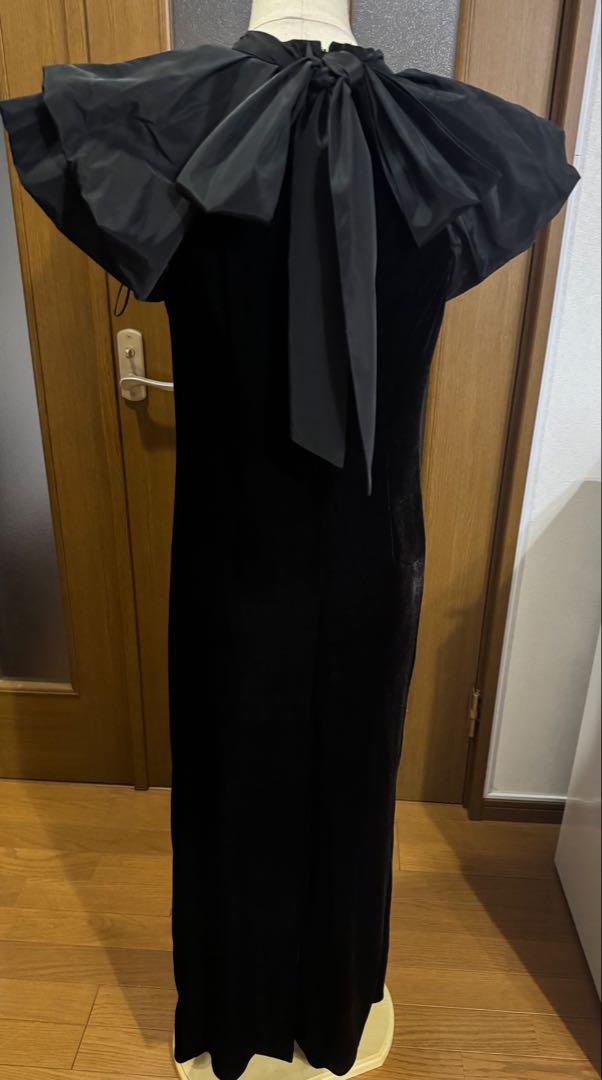 ANDRESD アンドレスド drape velour dress BLACK