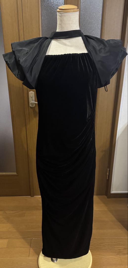 ANDRESD アンドレスド drape velour dress BLACK