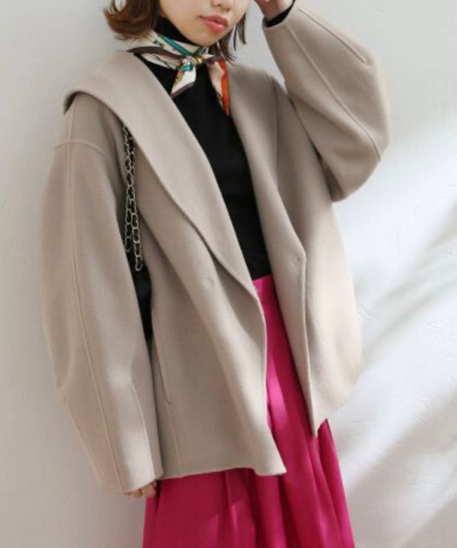 リバーショールコート ベージュ ラトータリテ LaTotaliteFREE SIZE・La TOTALITE