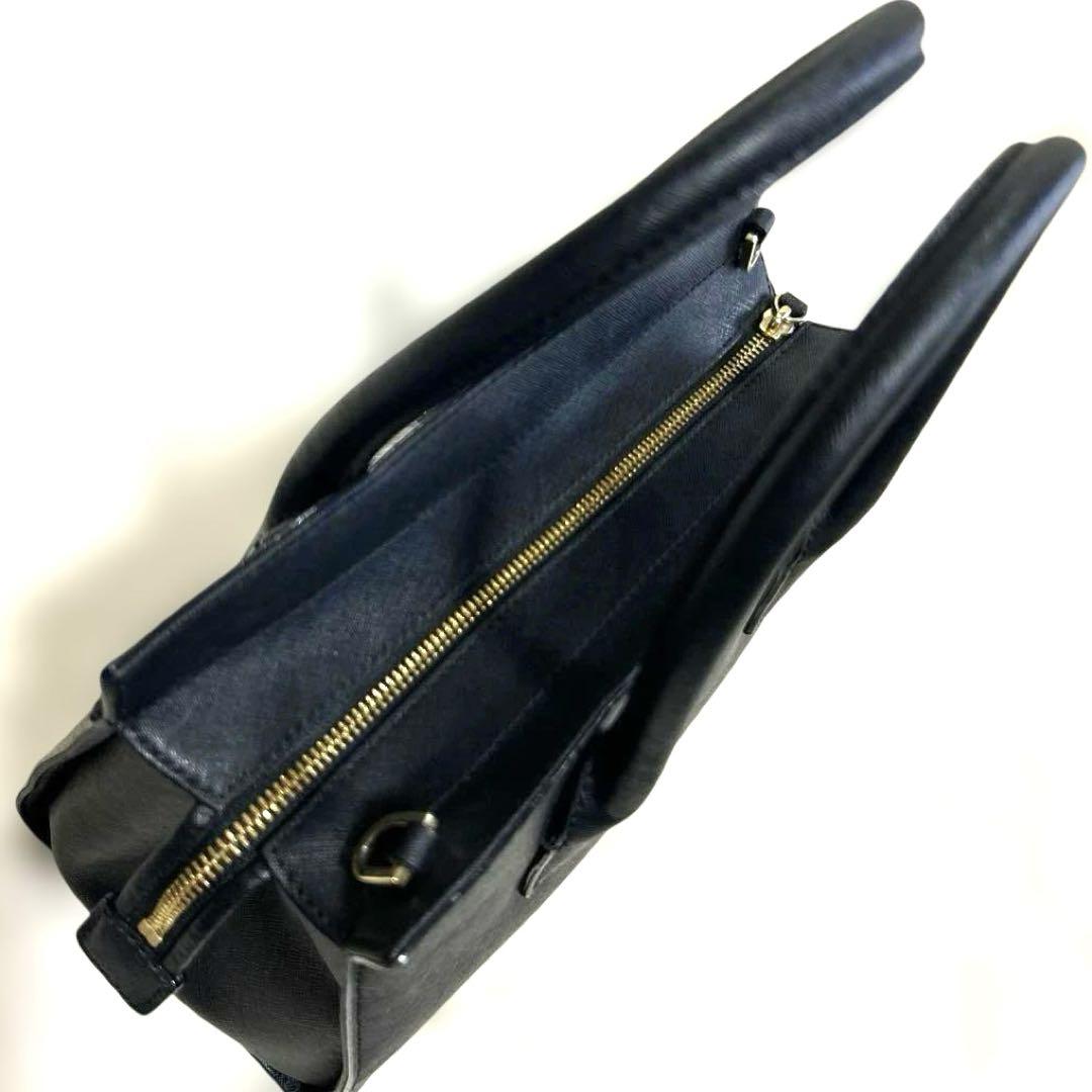 美品　ケイトスペード 2wayバッグ レザー　ゴールド金具　フォーマル　黒