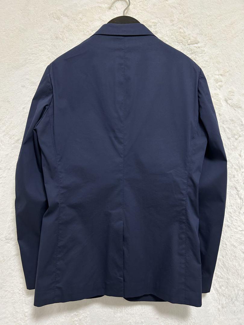 【美品】春夏物 トゥモローランド メンズ 綿+ストレッチ スーツ 48 L 紺