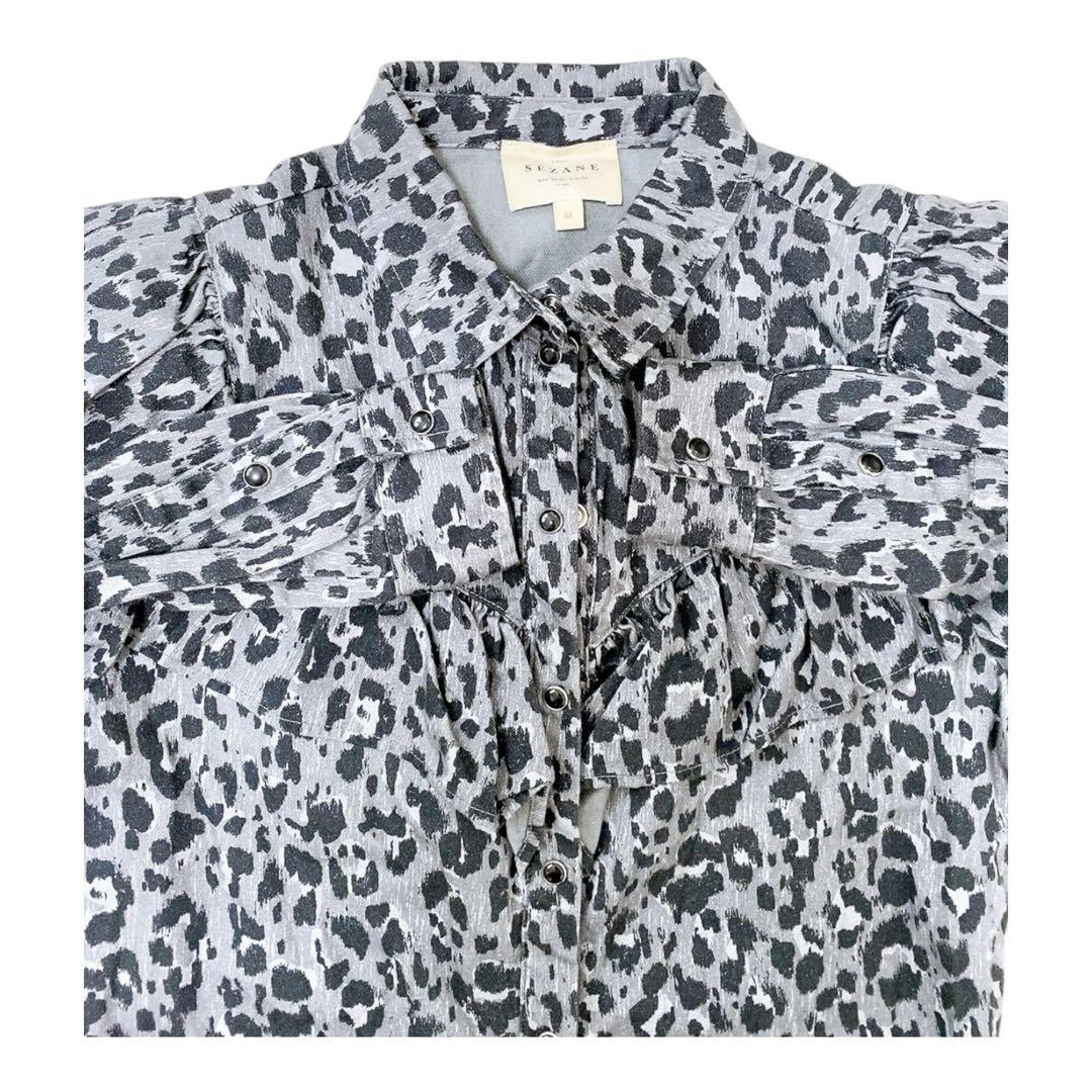 ブランド通販サイトをすべて 美品☆Sezane レオパード ブラウス シャツ セザンヌ 38サイズ M トップス