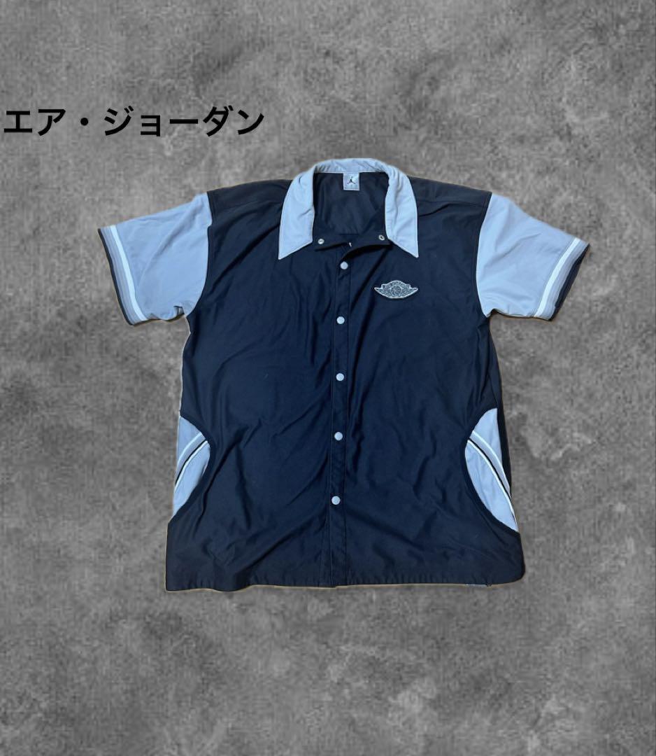 【AIR JORDAN】超希少 00sポケット付スナップボタンシャツ トップス