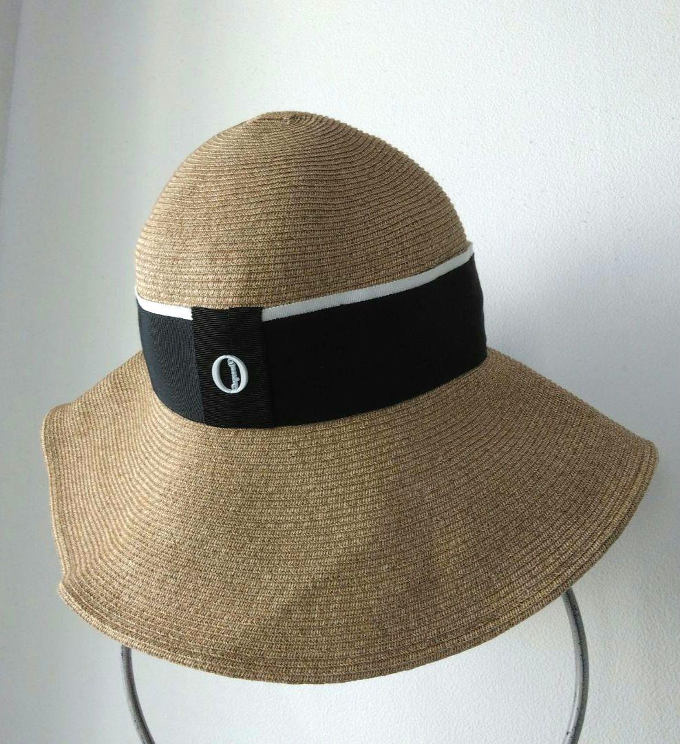 シャポードオー　麦わら帽子 美品」chapeaud'o シャポードオー 折り畳み ハット 麦わら帽子