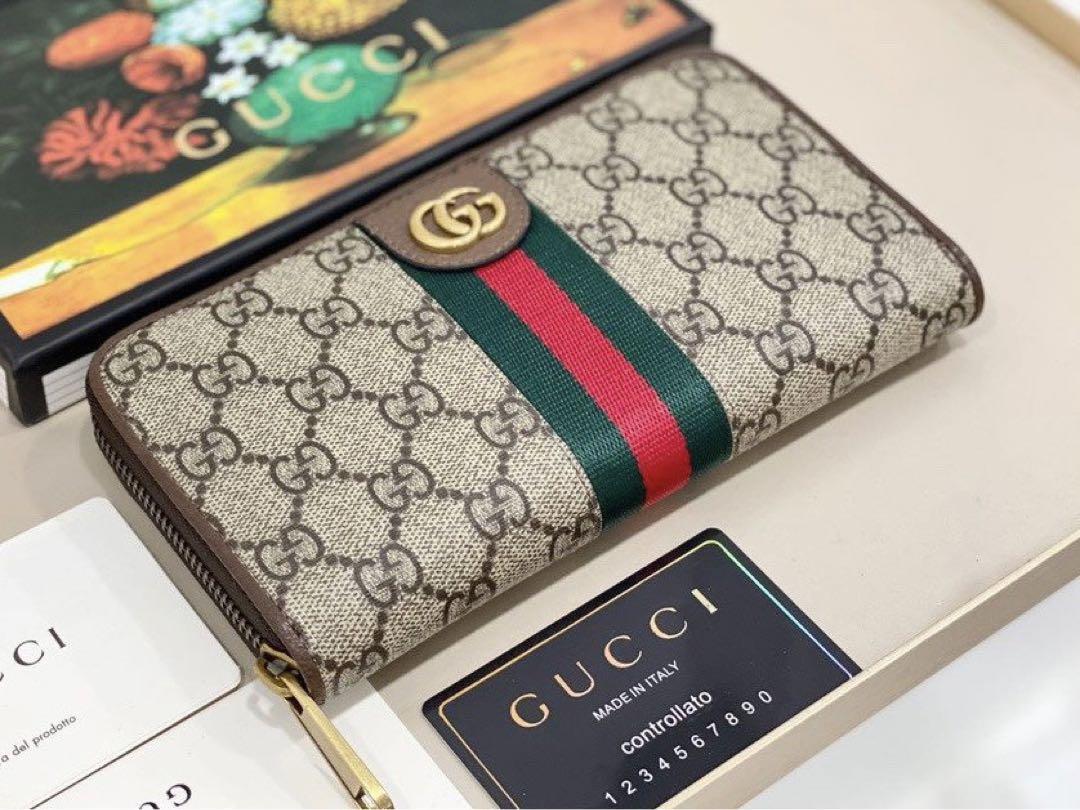 グッチ GUCCI 長財布 GGスプリーム シェリーライン