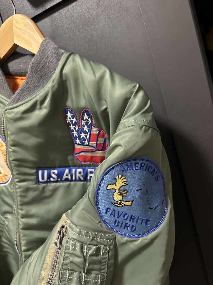 バズリクソンズU.S. AIR FORCE スヌーピー刺繍 MA-1ジャケット