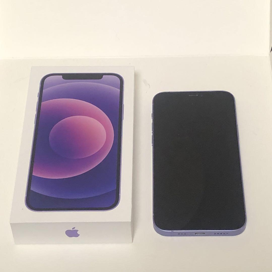 【美品】Apple iPhone 12 パープル 128GB 本体