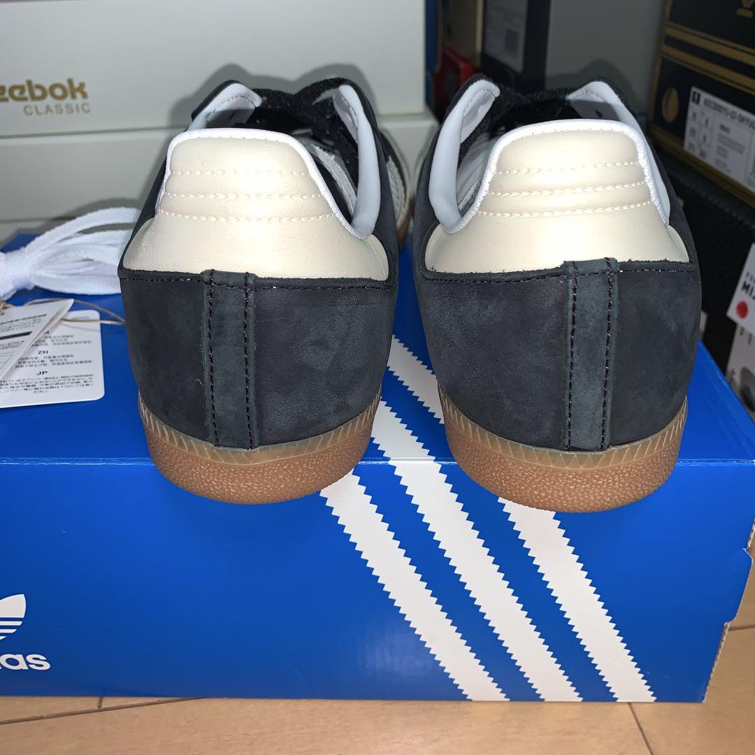 送料込 adidas SAMBA OG W 黒スエード/白
