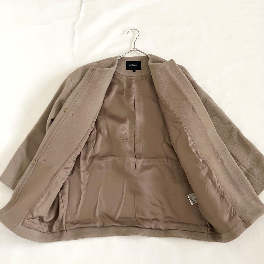 UNTITLED ノーカラー コクーンコート グレージュ 0サイズ UNTITLED ノーカラー コクーンコート グレージュ 0サイズ