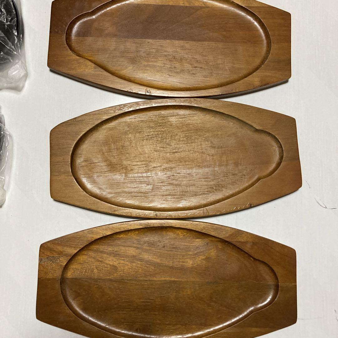 【昭和レトロ】鉄板ステーキ皿　3枚セット✖️２箱　長期保管　箱あり