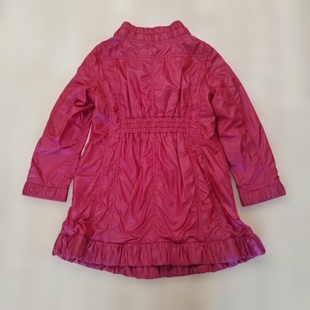 【TOKUKO 1er Vol】ノーカラーコート 裏地総柄 Aライン/赤 【TOKUKO 1er Vol】ノーカラーコート 裏地総柄 Aライン/赤