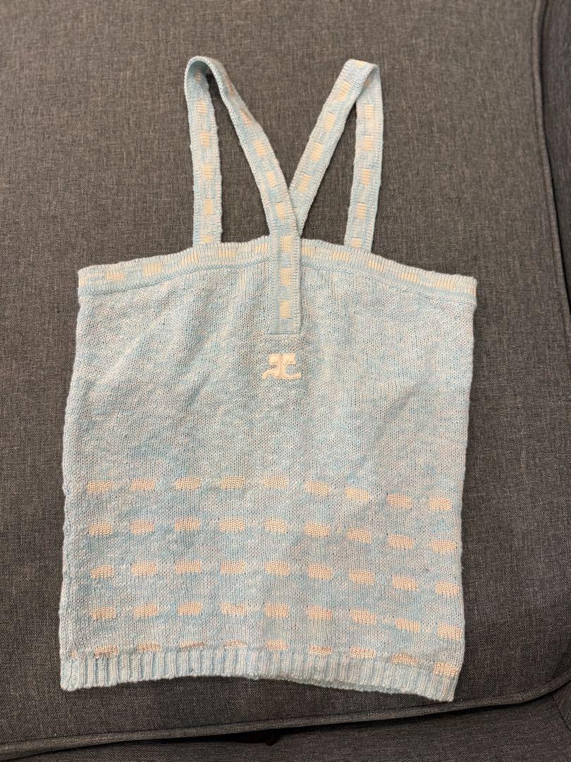 【Courrèges】グレージュタンクトップ コットン50%