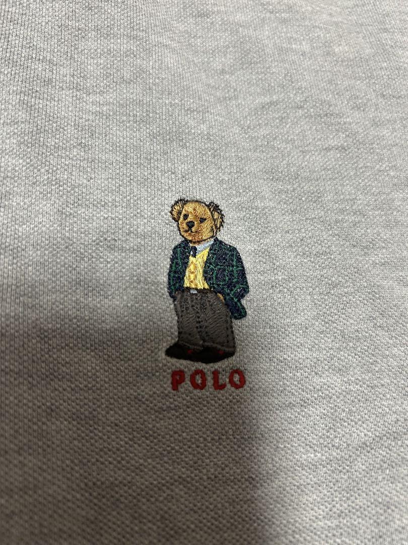 POLO ラルフローレン ポロベア 長袖ポロシャツ グレー