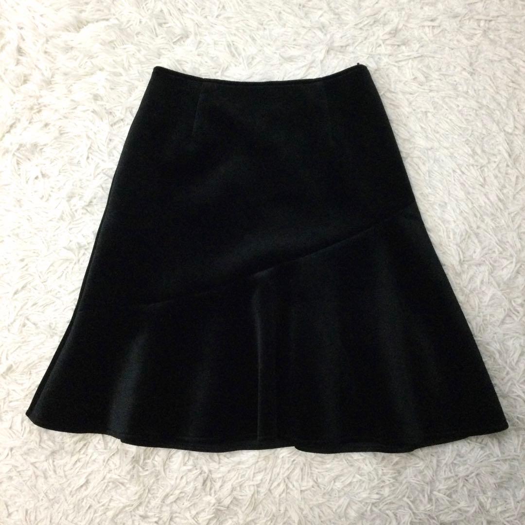 Rene basic ベロア マーメイドフ スカート 黒 34S Rene