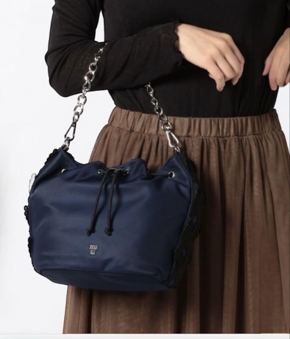 未使用⭐︎ANNA SUI バタフライレース 巾着 ショルダーバッグ 2way