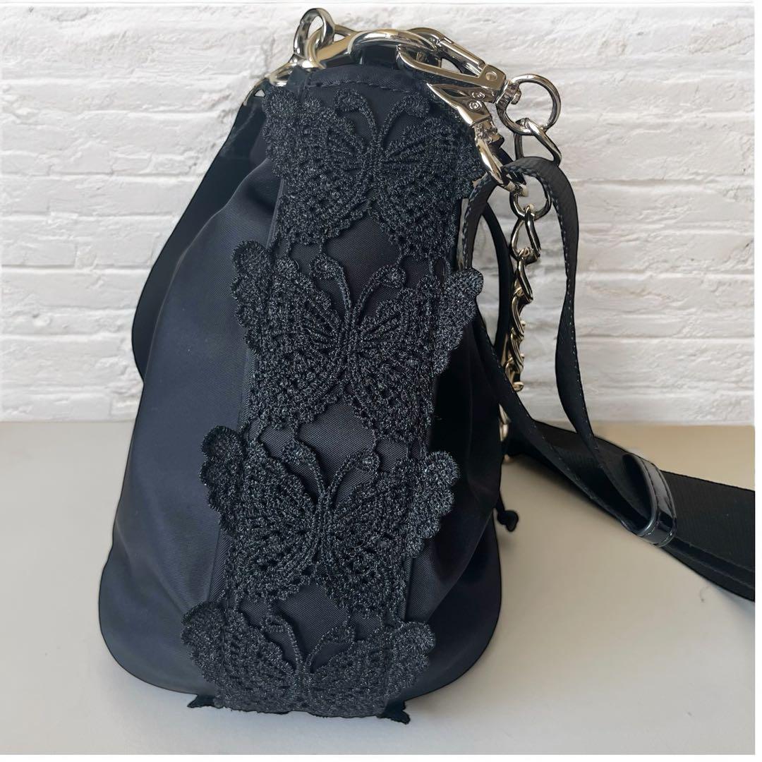 未使用⭐︎ANNA SUI バタフライレース 巾着 ショルダーバッグ 2way