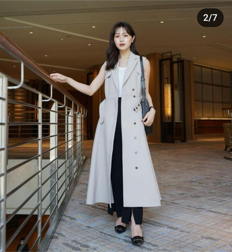 Sleeveless Coat Dress laubeblanc ローブブラン