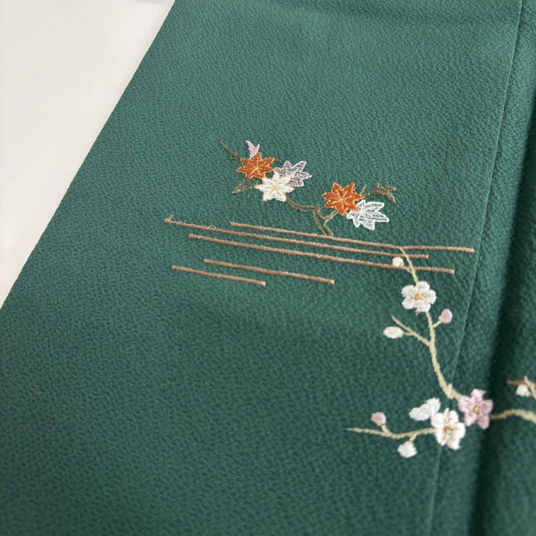 付下げ 上品な刺繍 ちりめん 紋なし AK-5013 付下げ 上品な刺繍 ちりめん 紋なし AK-5013