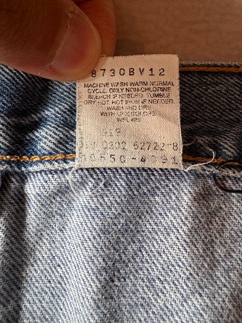 02年 Levi's 550 blue denim 紙タグ 40-32
