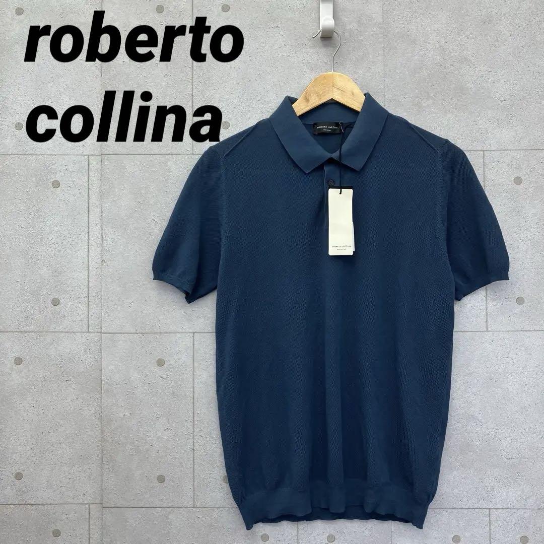 タグ付 roberto collina ロベルトコリーナ ポロシャツ 半袖 青