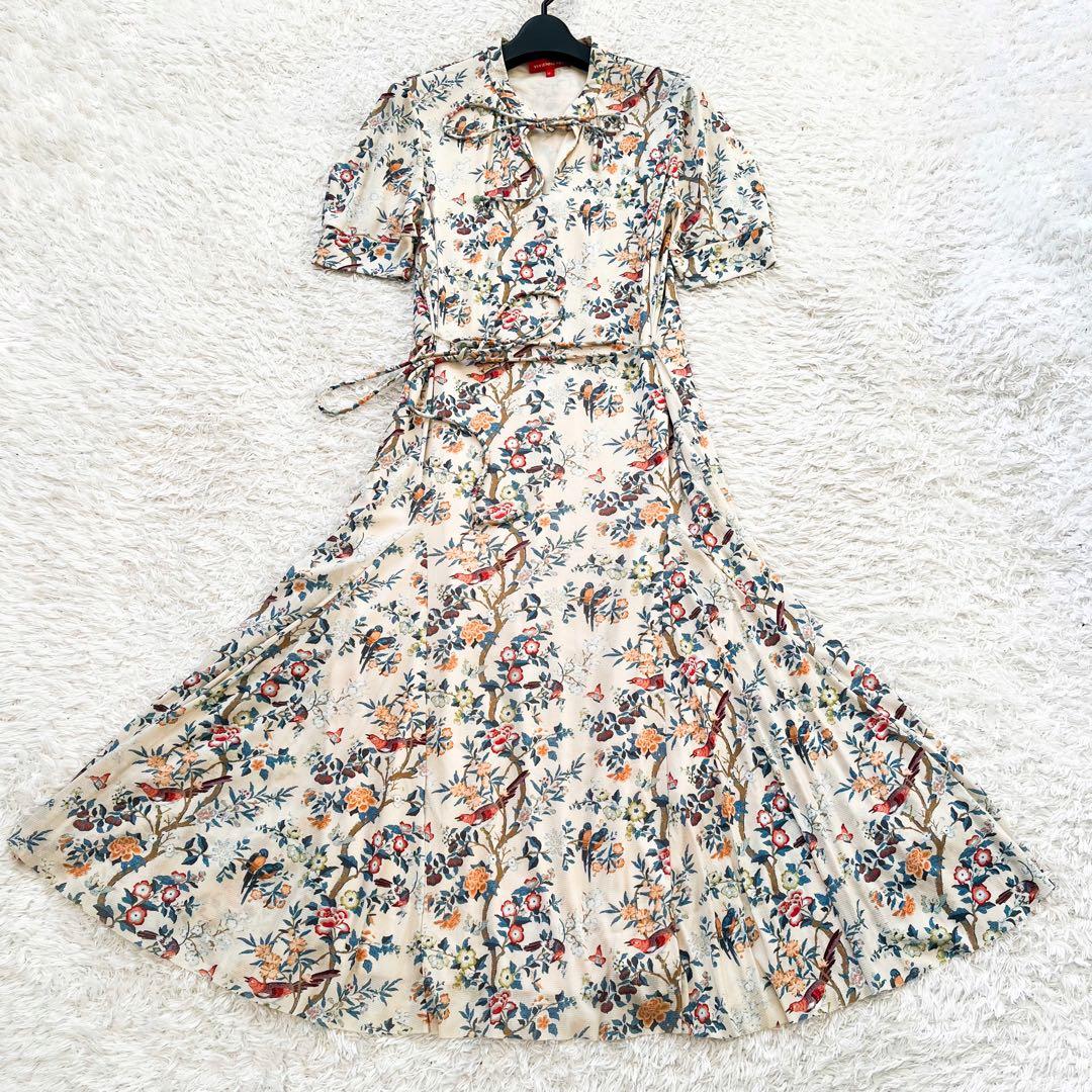 ヴィヴィアンタム ロングワンピース リボンタイ 中国柄 パワーネット ユートピアM Vivienne Tam