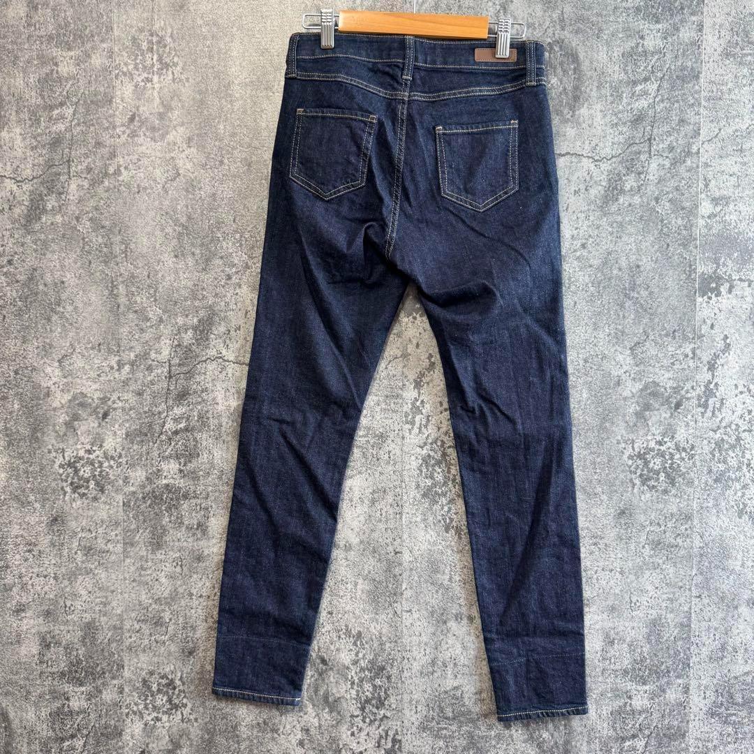 a3261【CRESTBRIDGE】スキニーデニムパンツ ロールアップ チェック