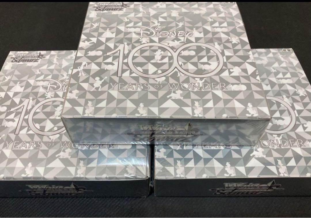 ディズニー 100 ヴァイスシュヴァルツ 初版 シュリンク付き3box