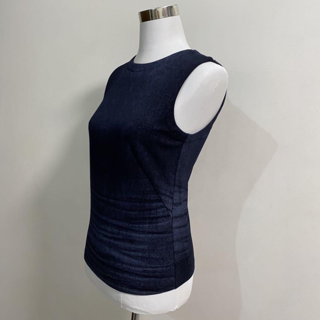 新品　AKIS punto デニム柄　ノースリーブ　トップス　J38 レディース