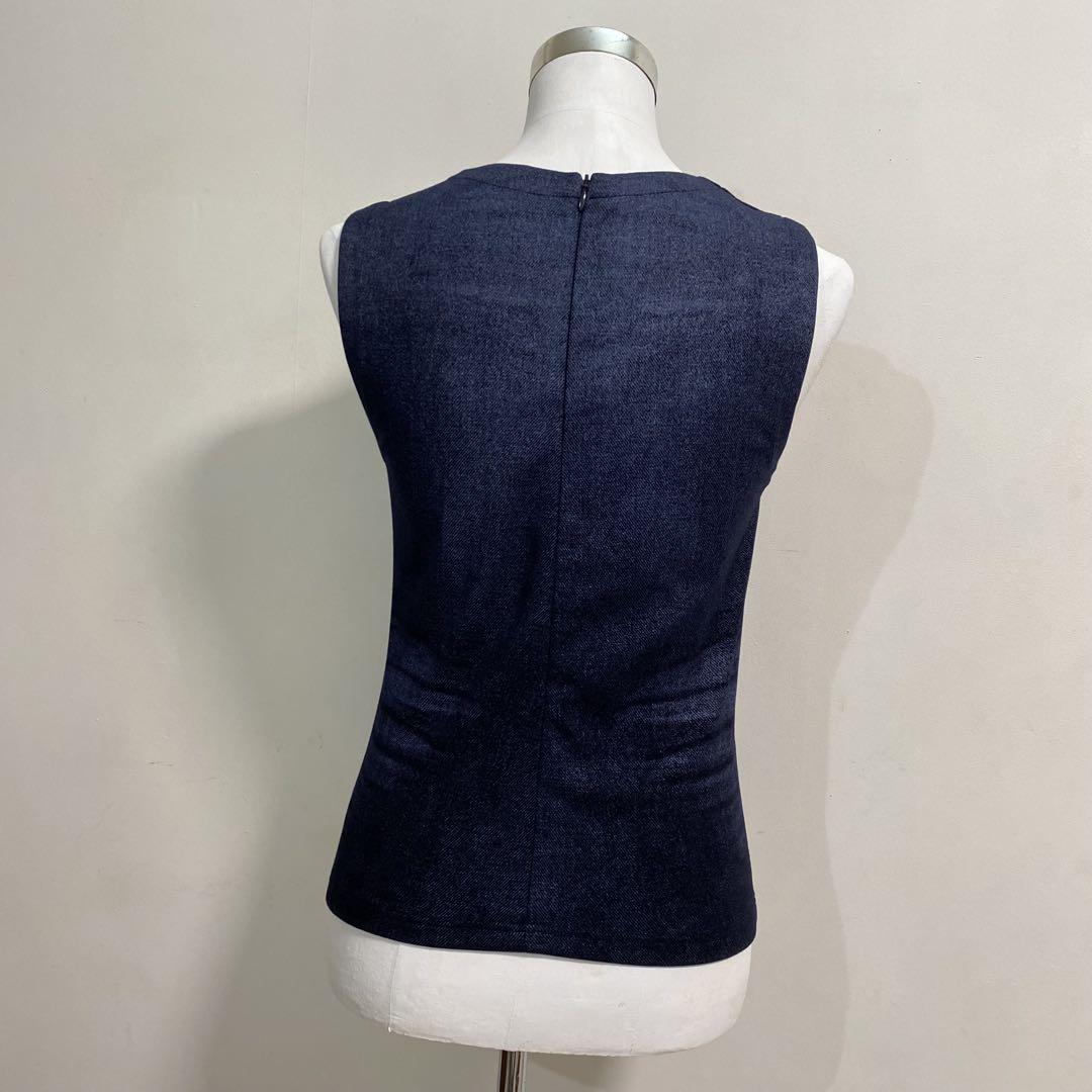 新品　AKIS punto デニム柄　ノースリーブ　トップス　J38 レディース