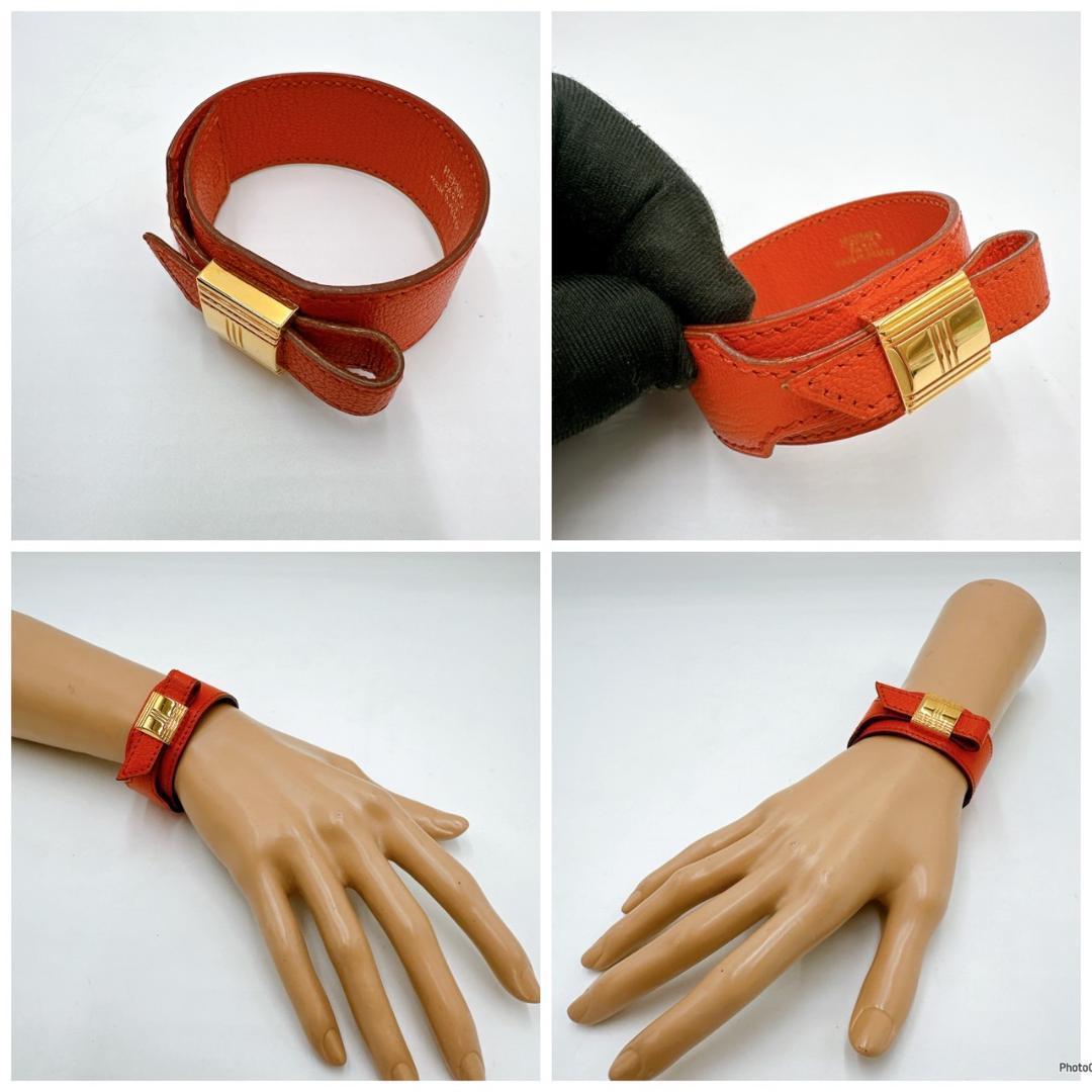 ブランド品 通販サイト HERMES レザー×メタル アルテミスブレスレット エルメス アクセサリー