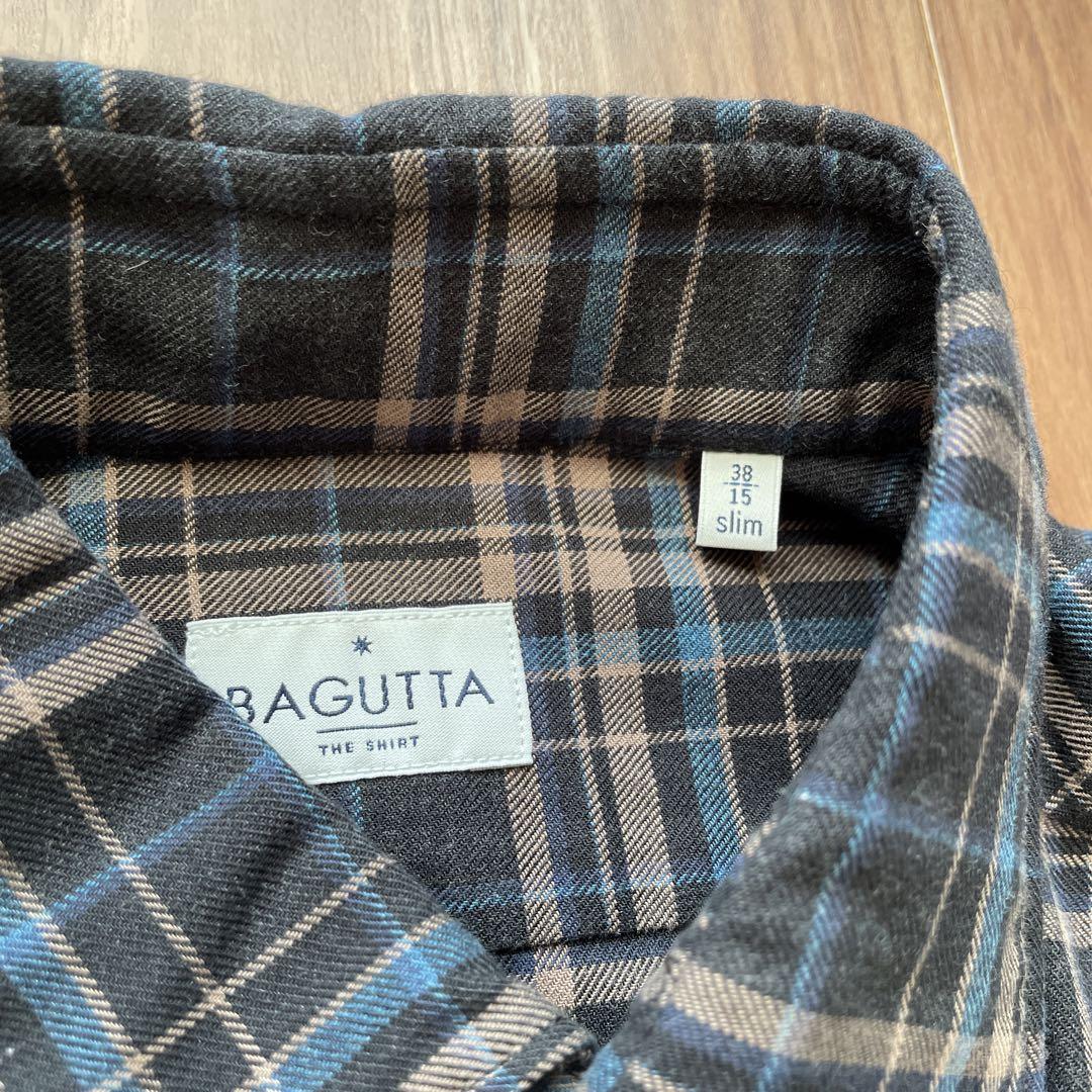 BAGUTTA コットンチェックシャツ