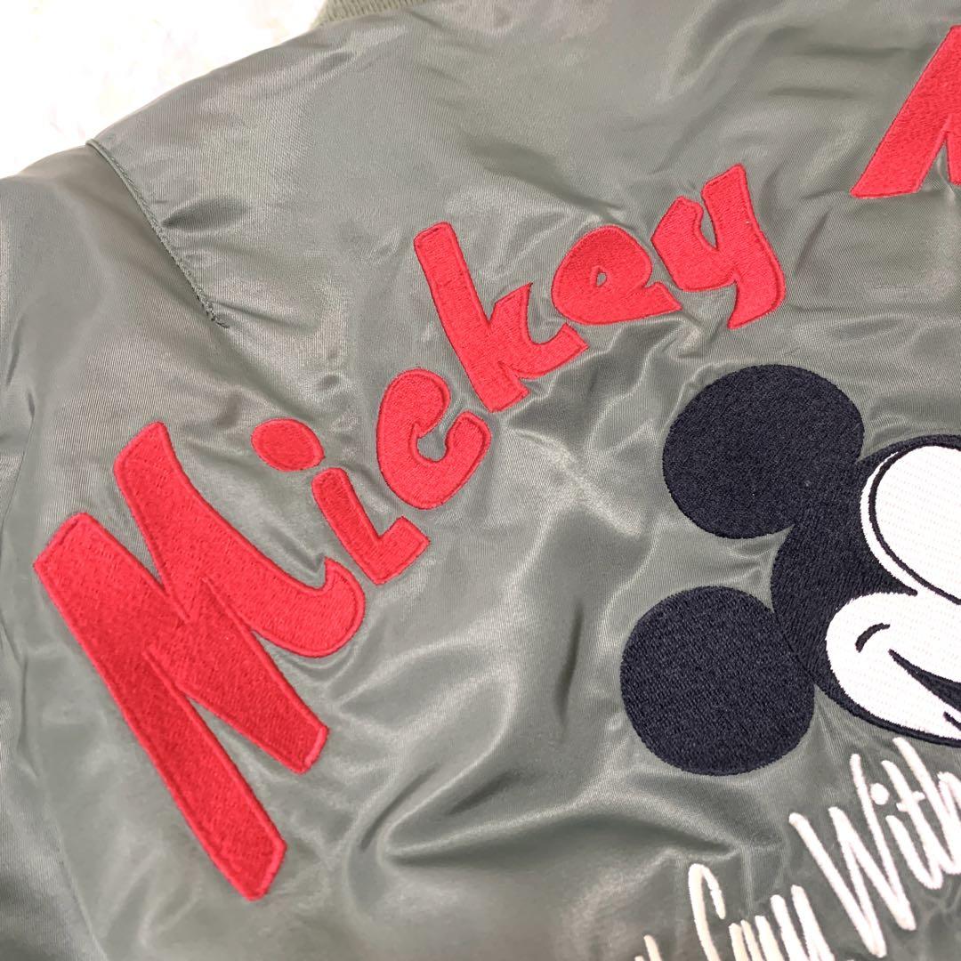 AVIREX × Disney MA-1 ジャケット カーキ【L】ミッキー刺繍