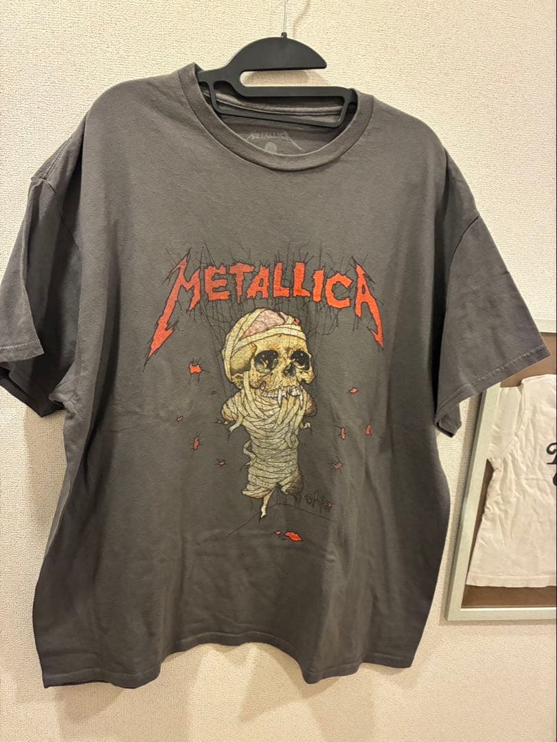METALLICA Tee メタリカ オフィシャルTシャツ pusheadパスヘッドデザイン 2007 DETH IS PAIN 当時モノ Metallica バンドTシャツ メタリカ Master Of Puppets Photo - バンドT