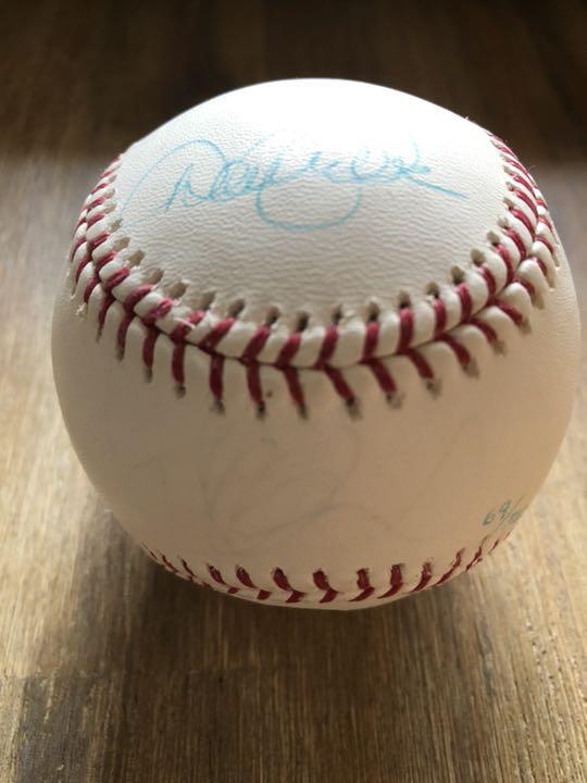 イチロー&ジーター ダブルネーム 直筆サインボール 豪華額装入り