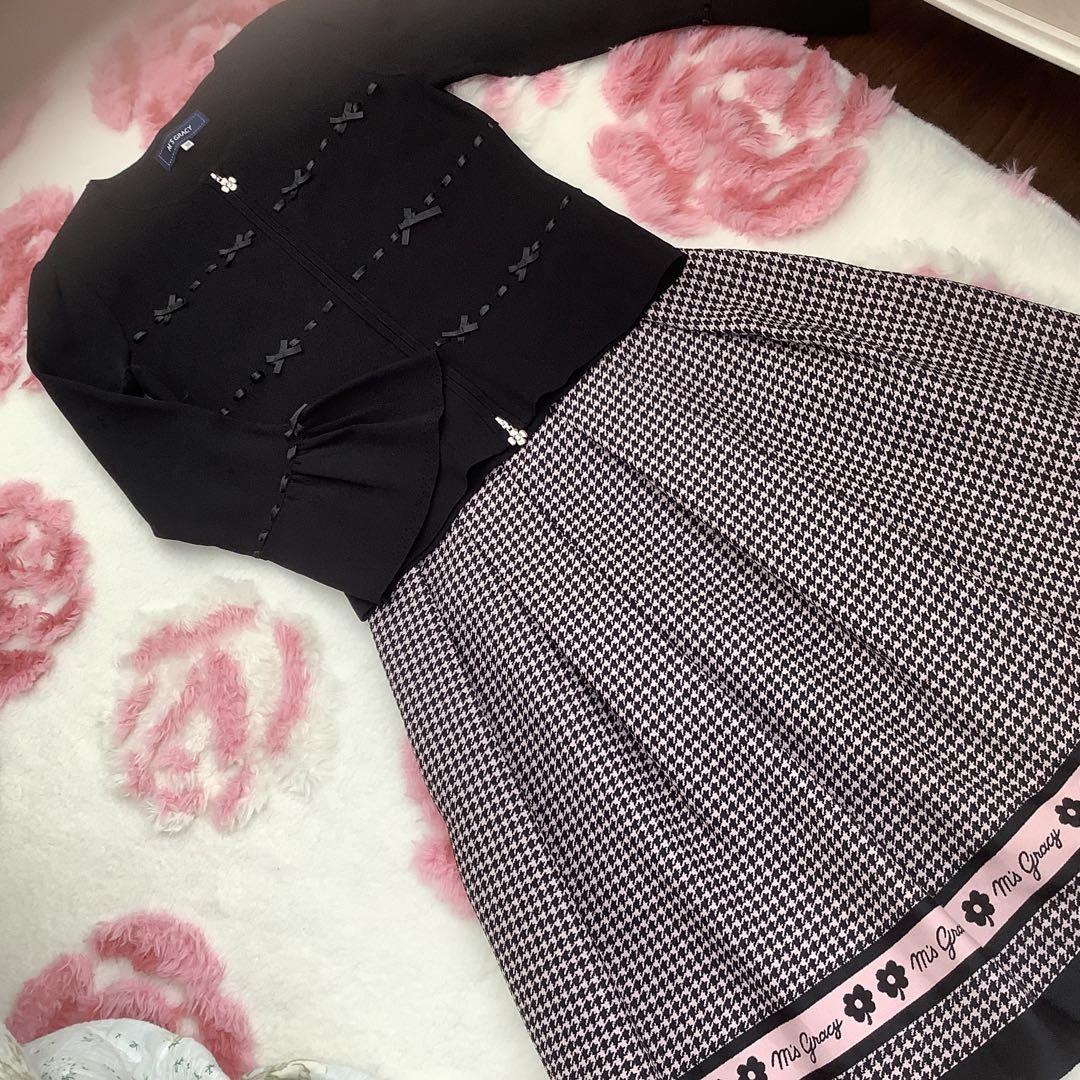 ♡値下げ♡エムズグレイシー♡リボンダブルジップカーディガン♡