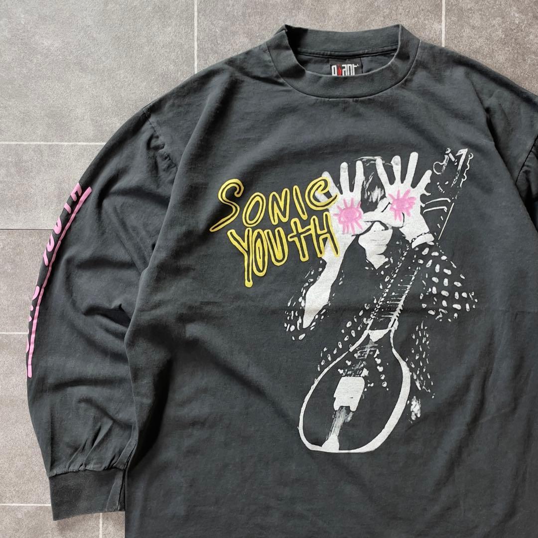 sonic youth ソニックユース L|S フェードTシャツ ブラック L MEDICALDB_JP