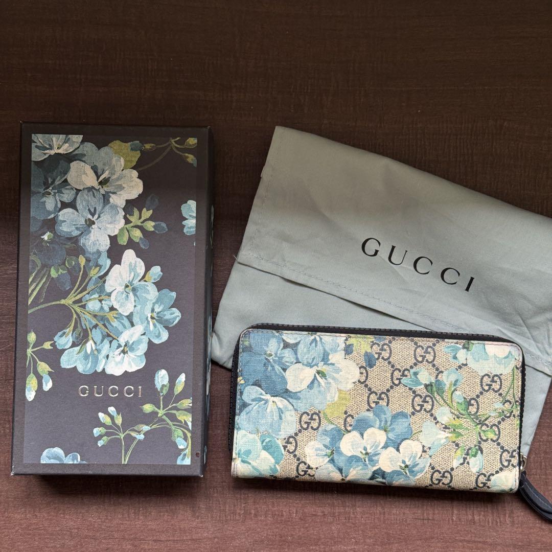 GUCCI グッチ GG スプリームブルームスラウンドファスナー 花柄