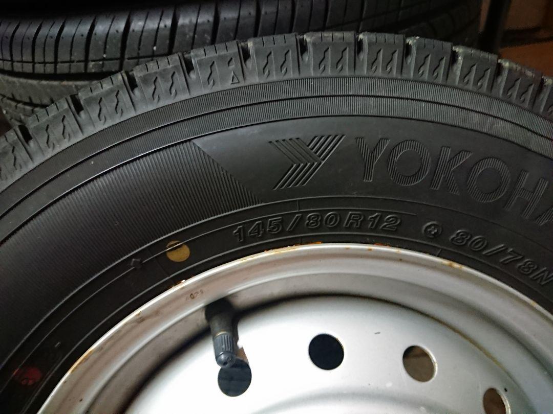 HOTお得 溝アリ 軽トラ用145 80R12スタッドレス2018年製&ホイールセット n4TWo-m52959259808 大得価好評